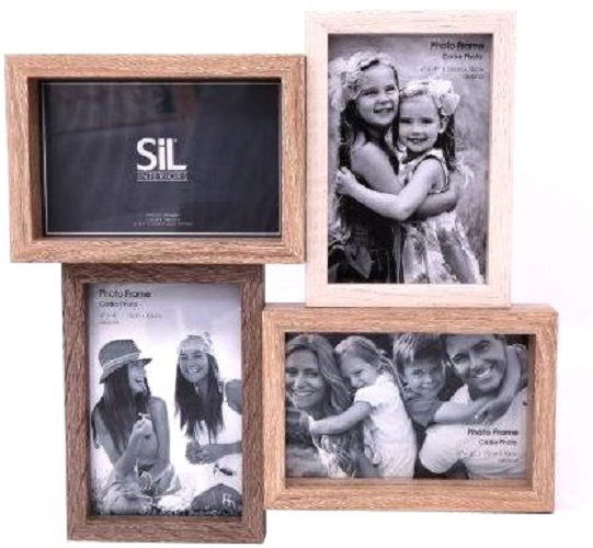 31cm Wooden Quad Photo Frame Stylish Home Decor Perfect for Family Photos