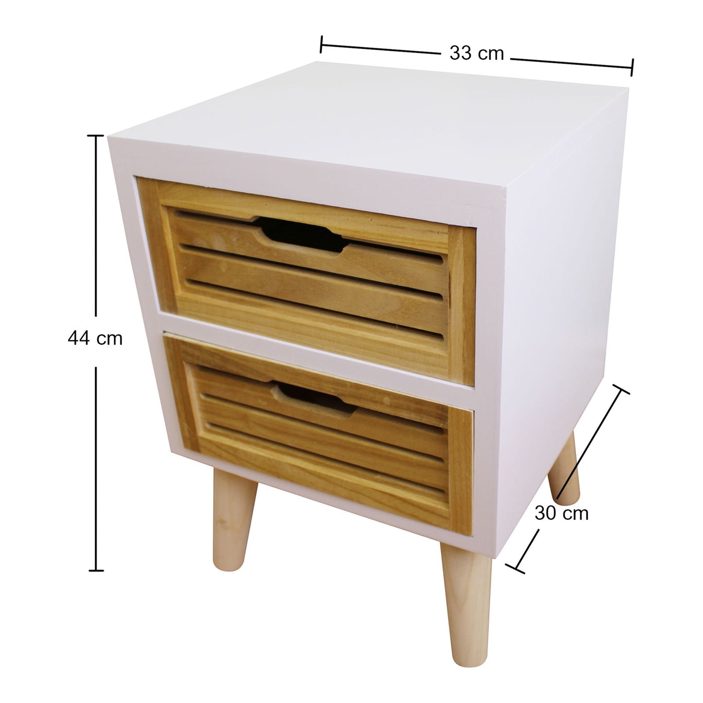 Compact 2 Drawer Storage Unit with Removable Legs Ideal for Organizing