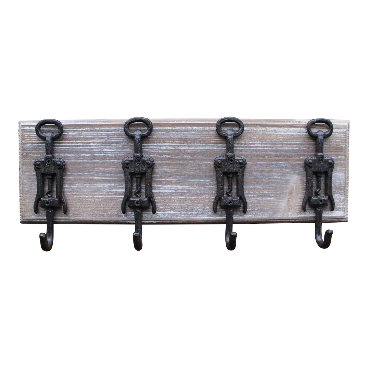 Rustic Cast Iron & Wooden Wall Hooks | Vintage Bottle Openers