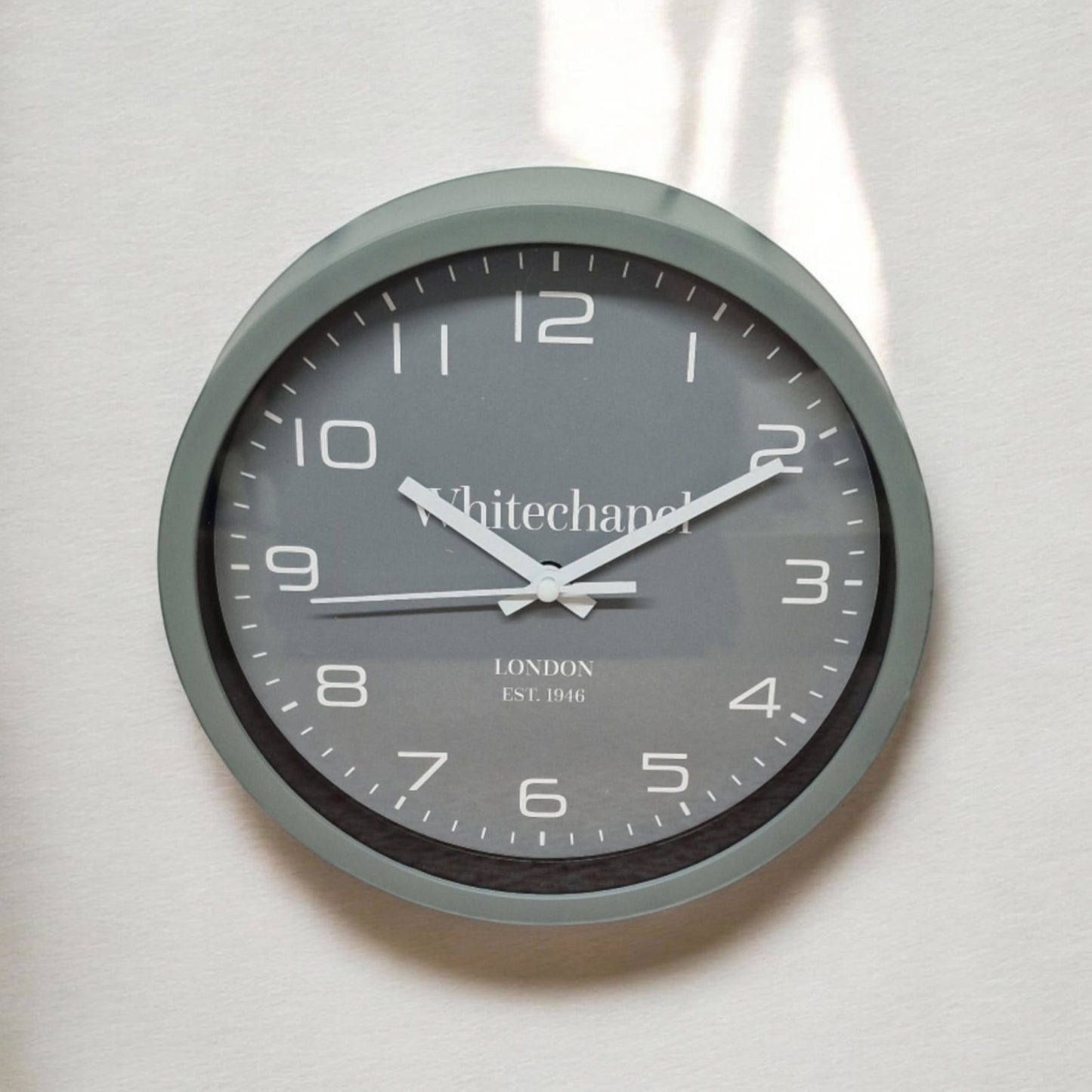 20cm Grey Tonal Clock Stylish Home Decor Modern Design Perfect for Any