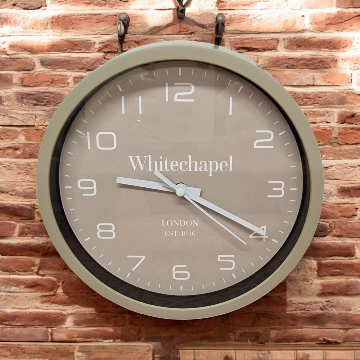 20cm Taupe Tonal Clock Stylish Home Decor Modern Wall Clock Perfect for Living