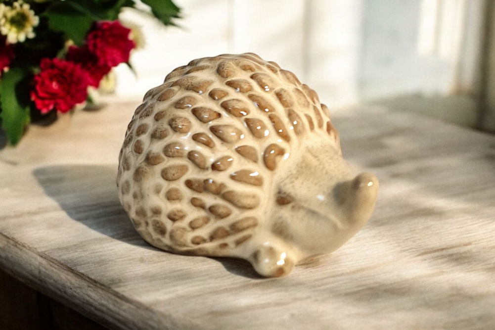 9cm Ceramic Hedgehog Ornament Cute Home Decor Unique Gift