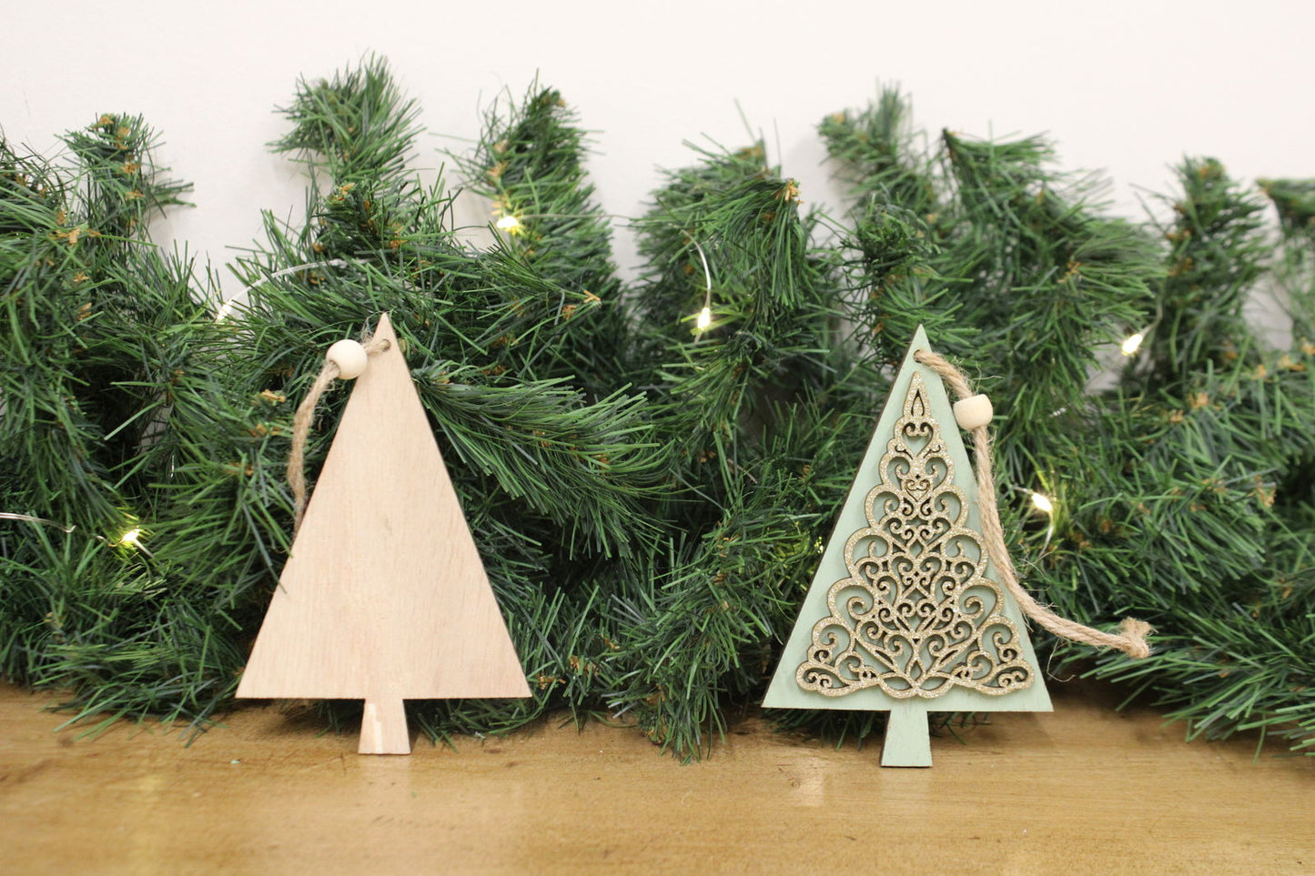 Set of Unique Hanging Tree Ornaments Perfect for Holiday Decor