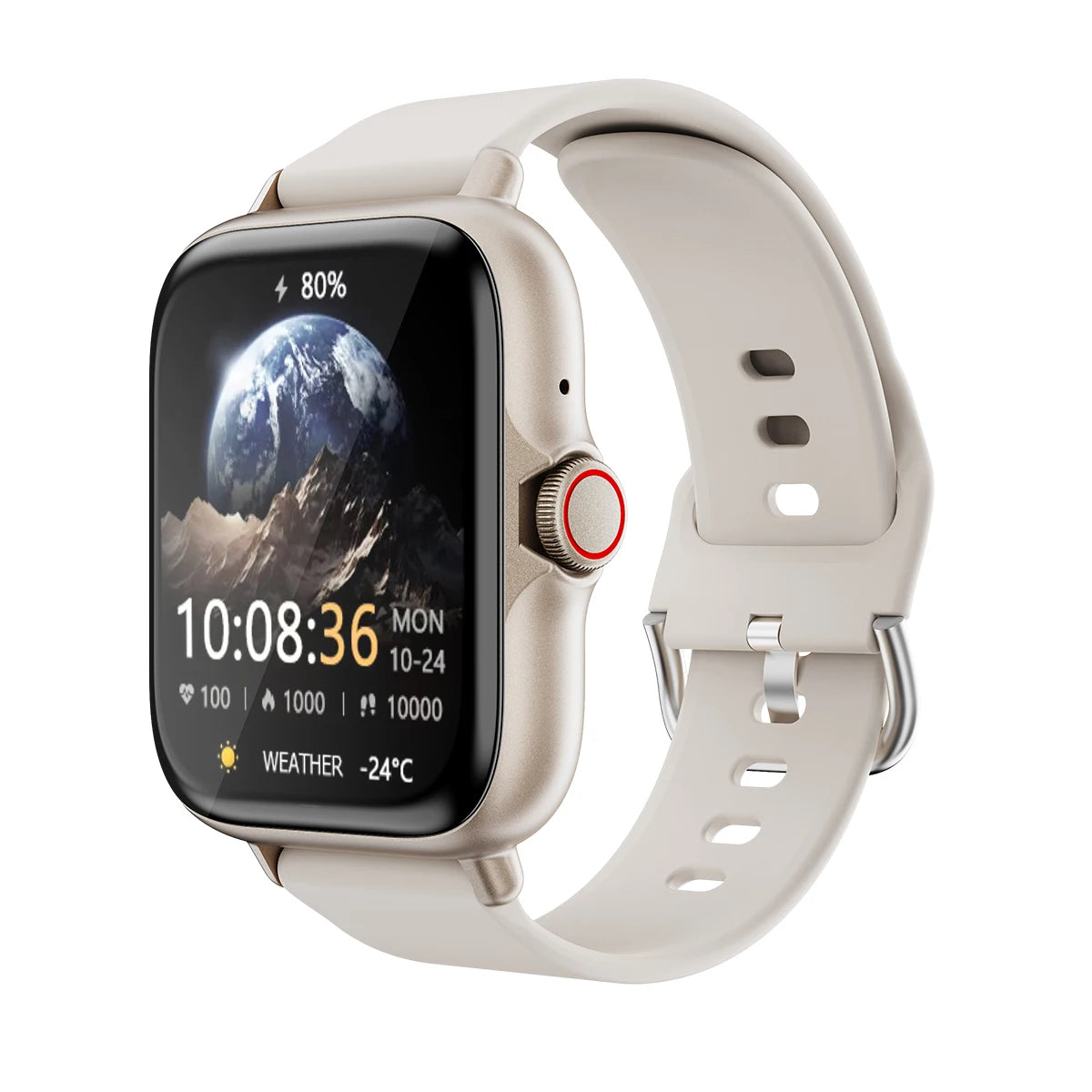 Waterproof Smart Watch – Call, Sleep Monitoring, Pedometer, Alerts, iPhone/Android