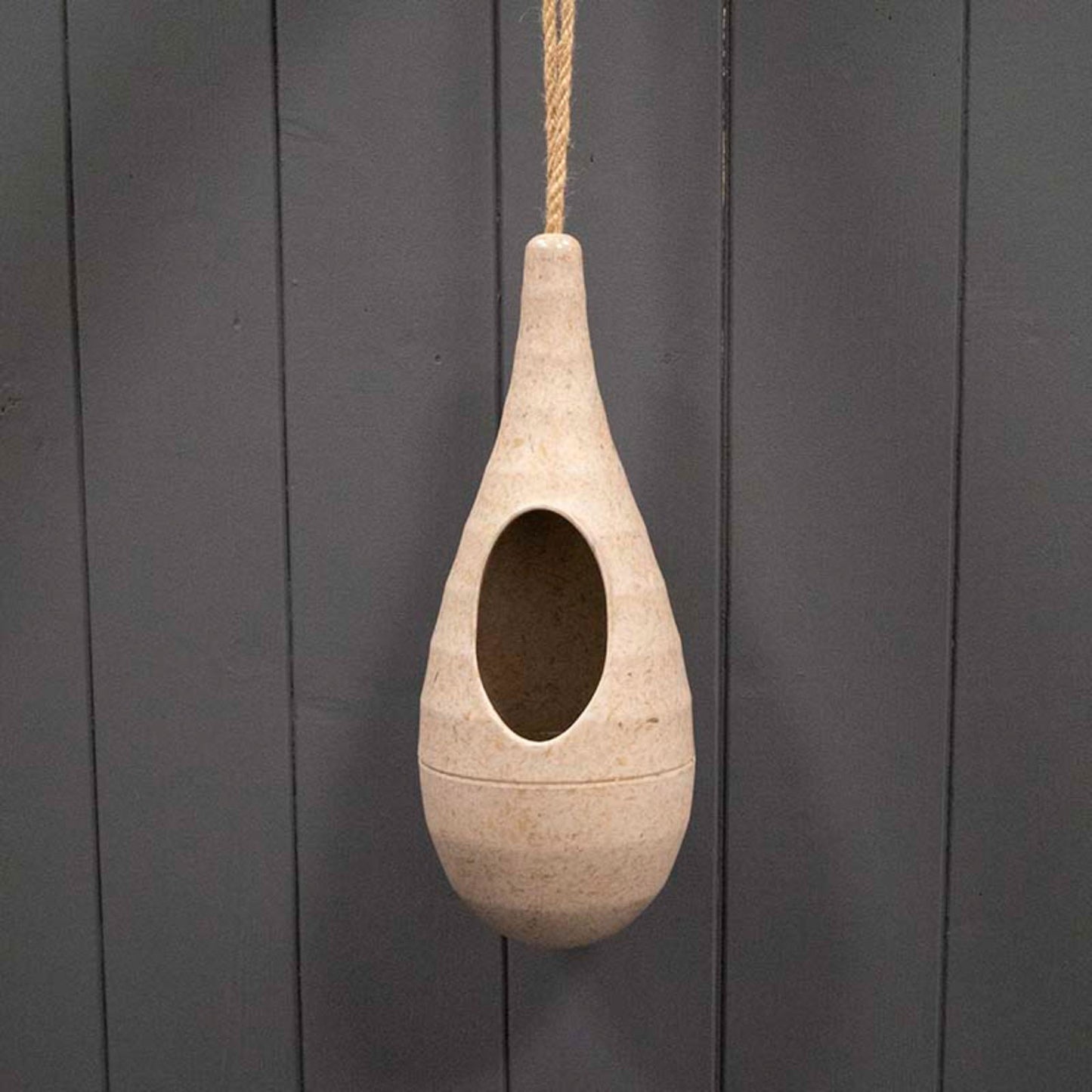 Earthy Chaff Hanging Roosting Pouch 252cm Ideal for Birds Cozy Nesting