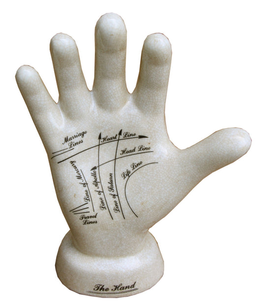 24cm Ceramic Palmistry Hand Fortune Telling Decor Astrology Gift