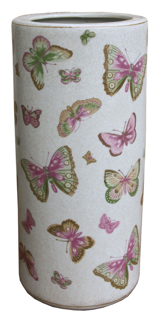 Butterfly Design Ceramic Umbrella Stand Stylish Home Decor