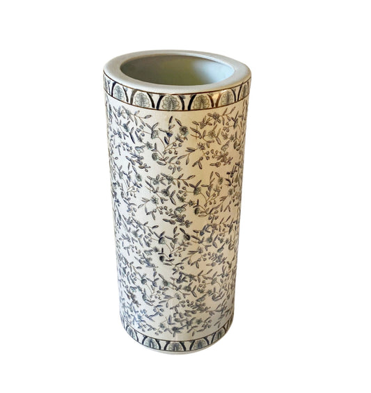 Blue White Ditsy Print Umbrella Stand Stylish Home Decor Perfect for Indoor & Outdoor