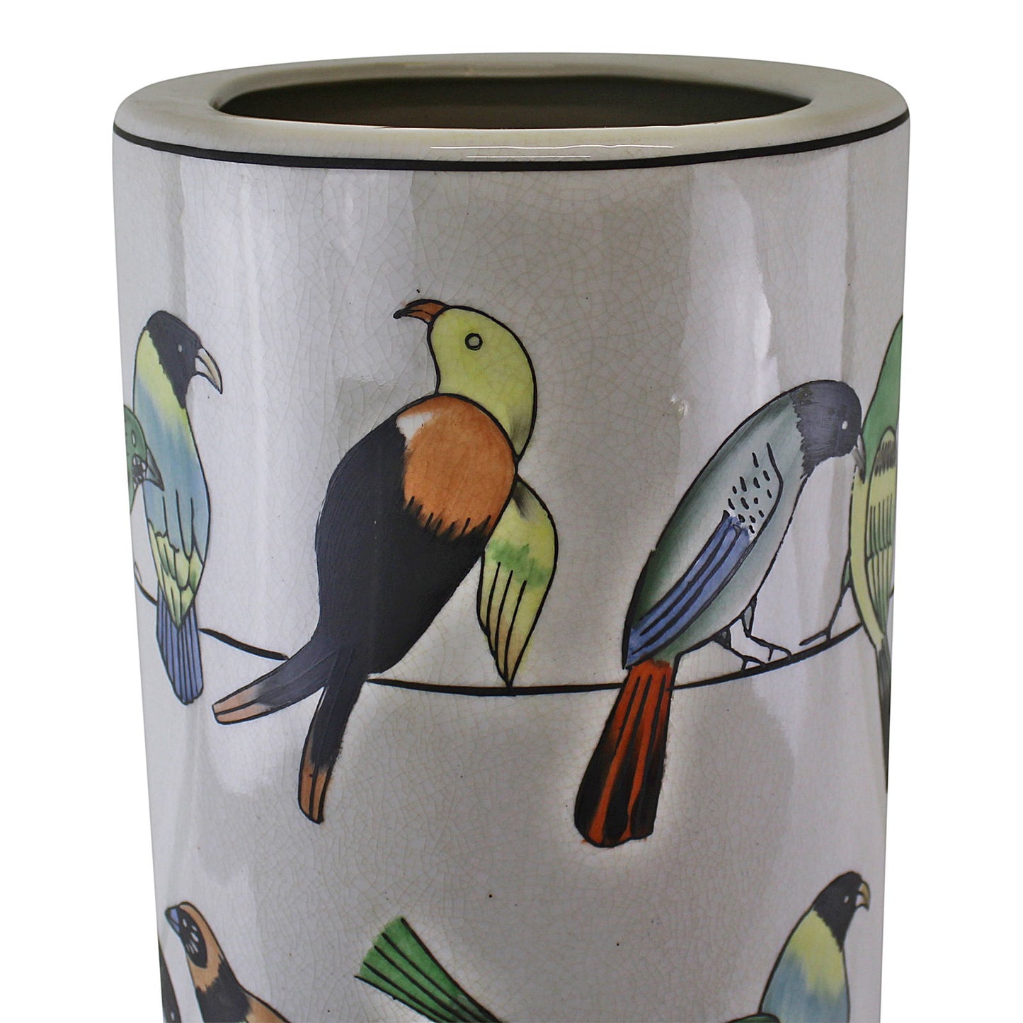 Birds Design Ceramic Umbrella Stand Stylish Home Decor