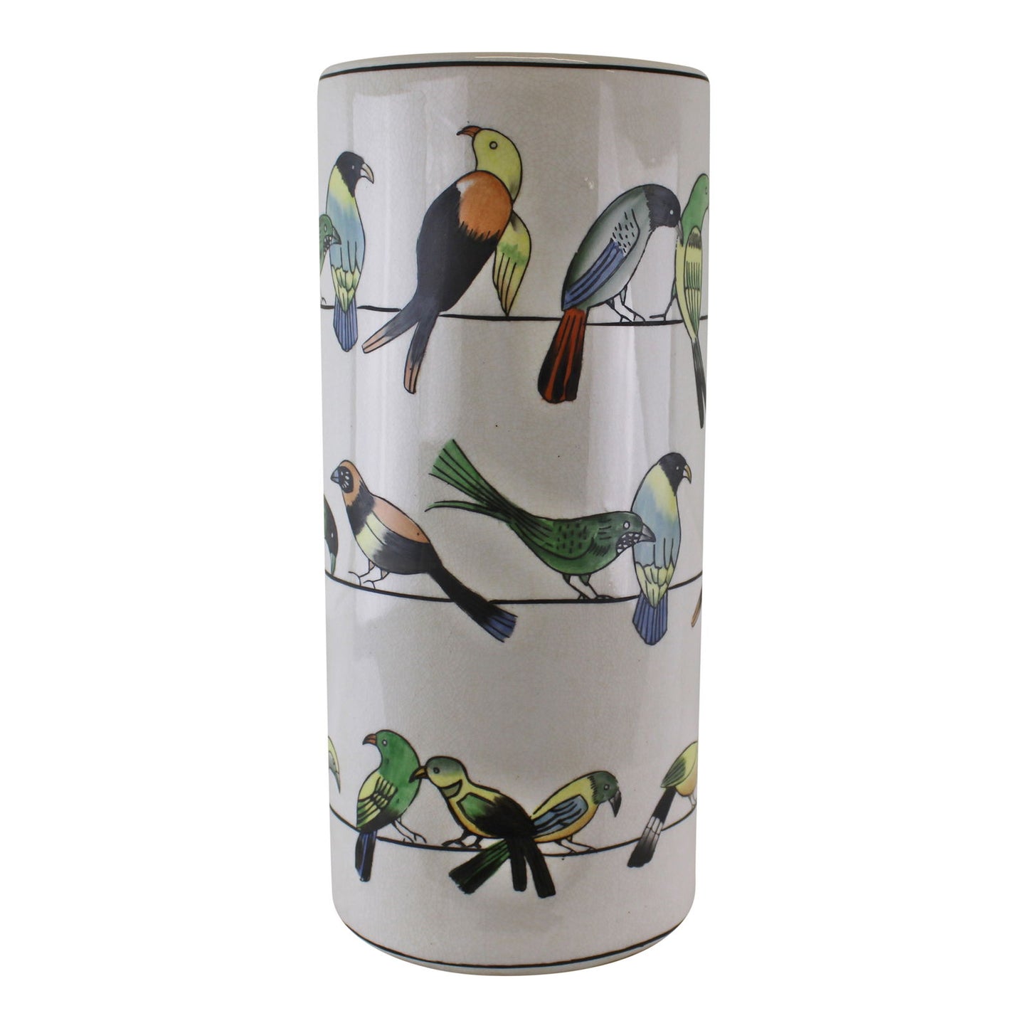 Birds Design Ceramic Umbrella Stand Stylish Home Decor
