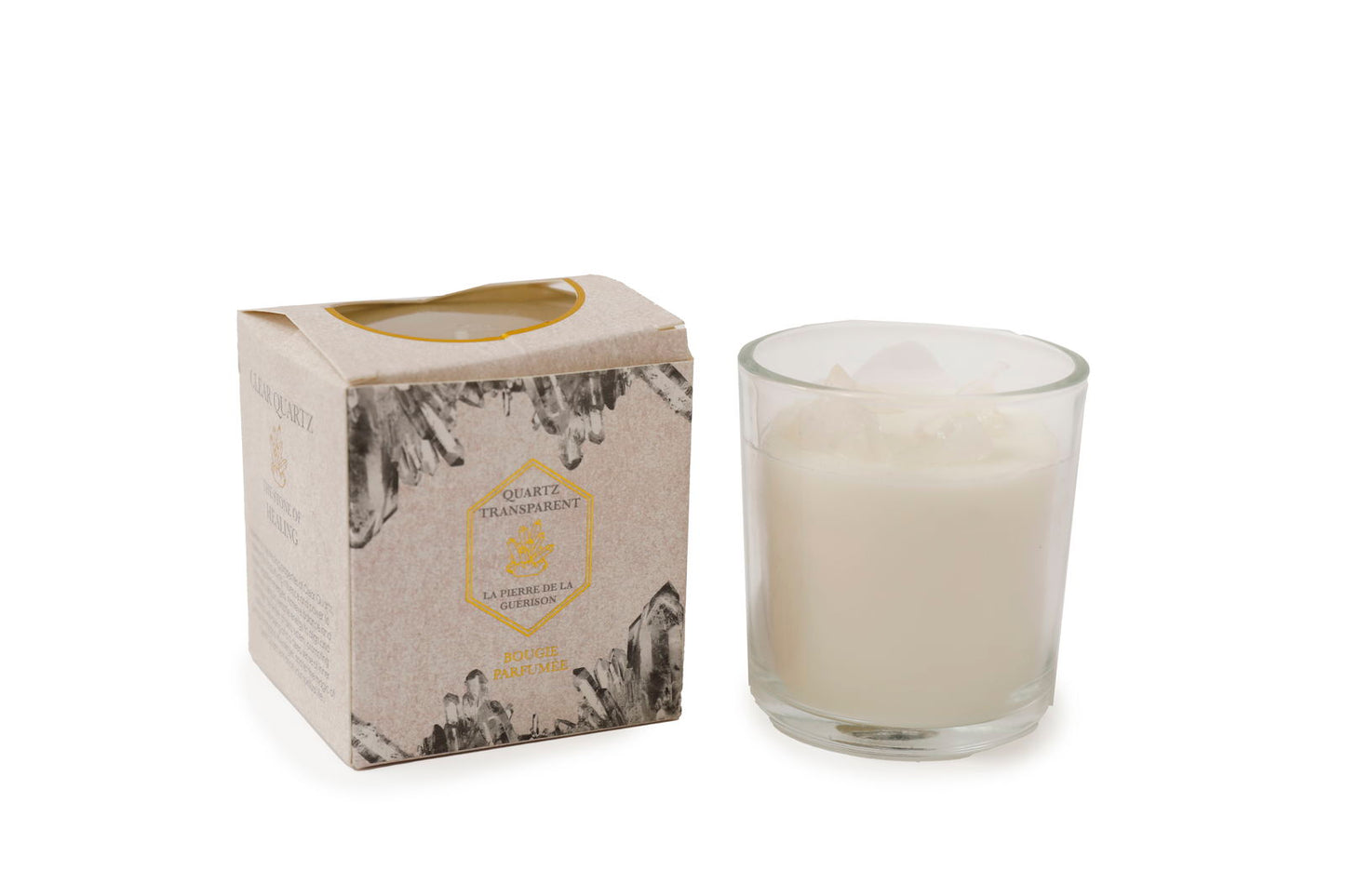 Clear Quartz Glass Candlepot 7x7.5cm for Home Decor and Aromatherapy