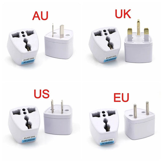 1PC Universal US UK AU to EU Plug Adapter - USA/Europe Travel Converter