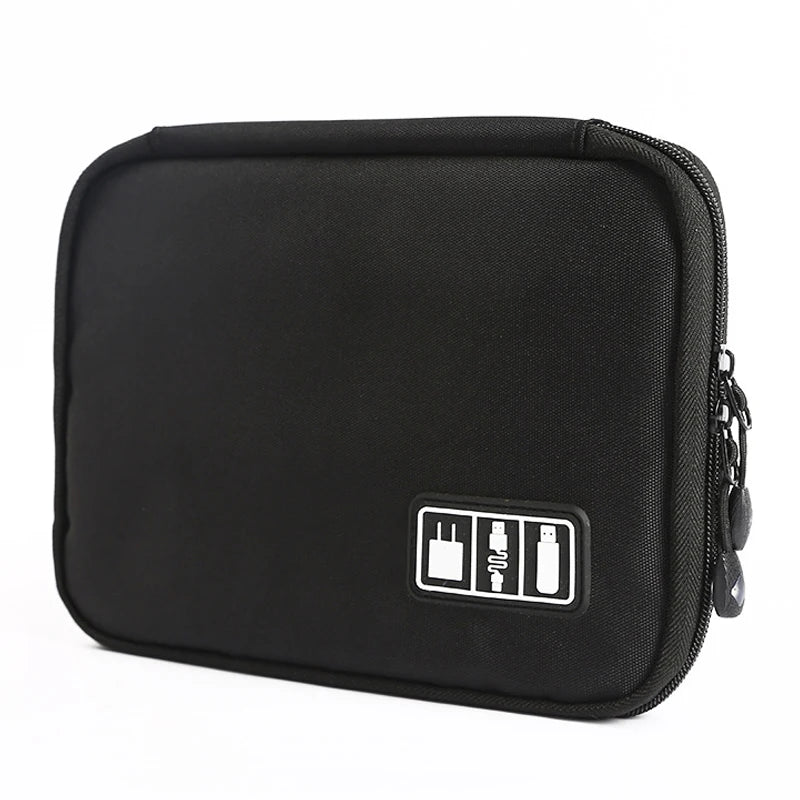 Waterproof Travel Cable Holder Bag - Electronics Organizer USB Drive Storage Case