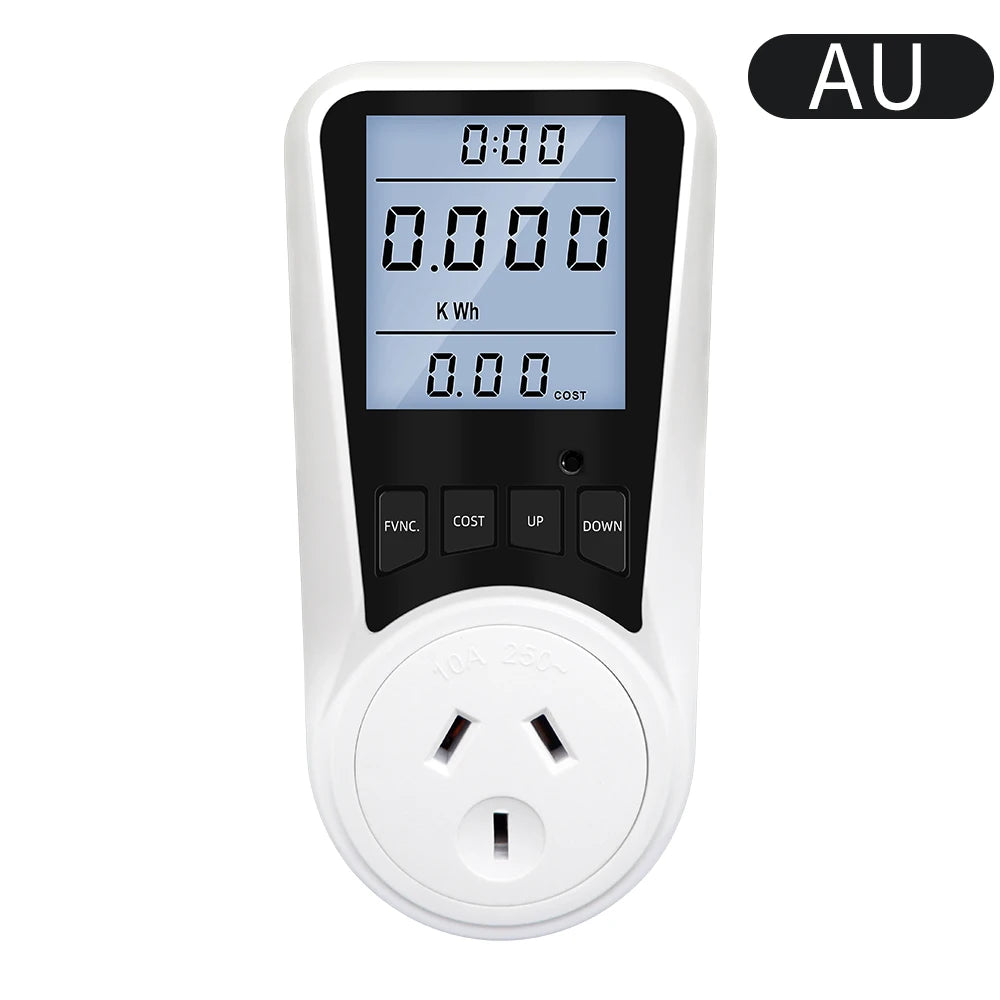 220V Digital Wattmeter LCD Power Consumption Energy Meter UK Plug 16A 3680W
