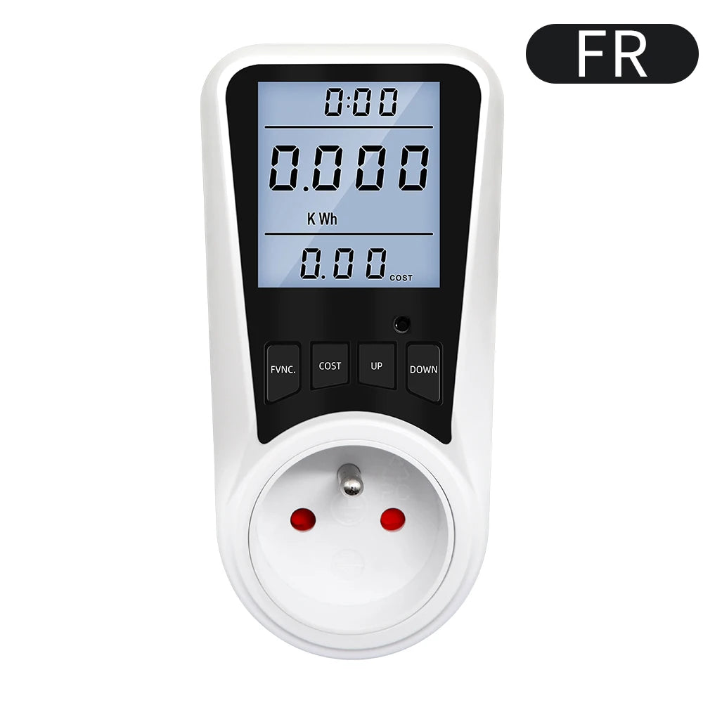 220V Digital Wattmeter LCD Power Consumption Energy Meter UK Plug 16A 3680W