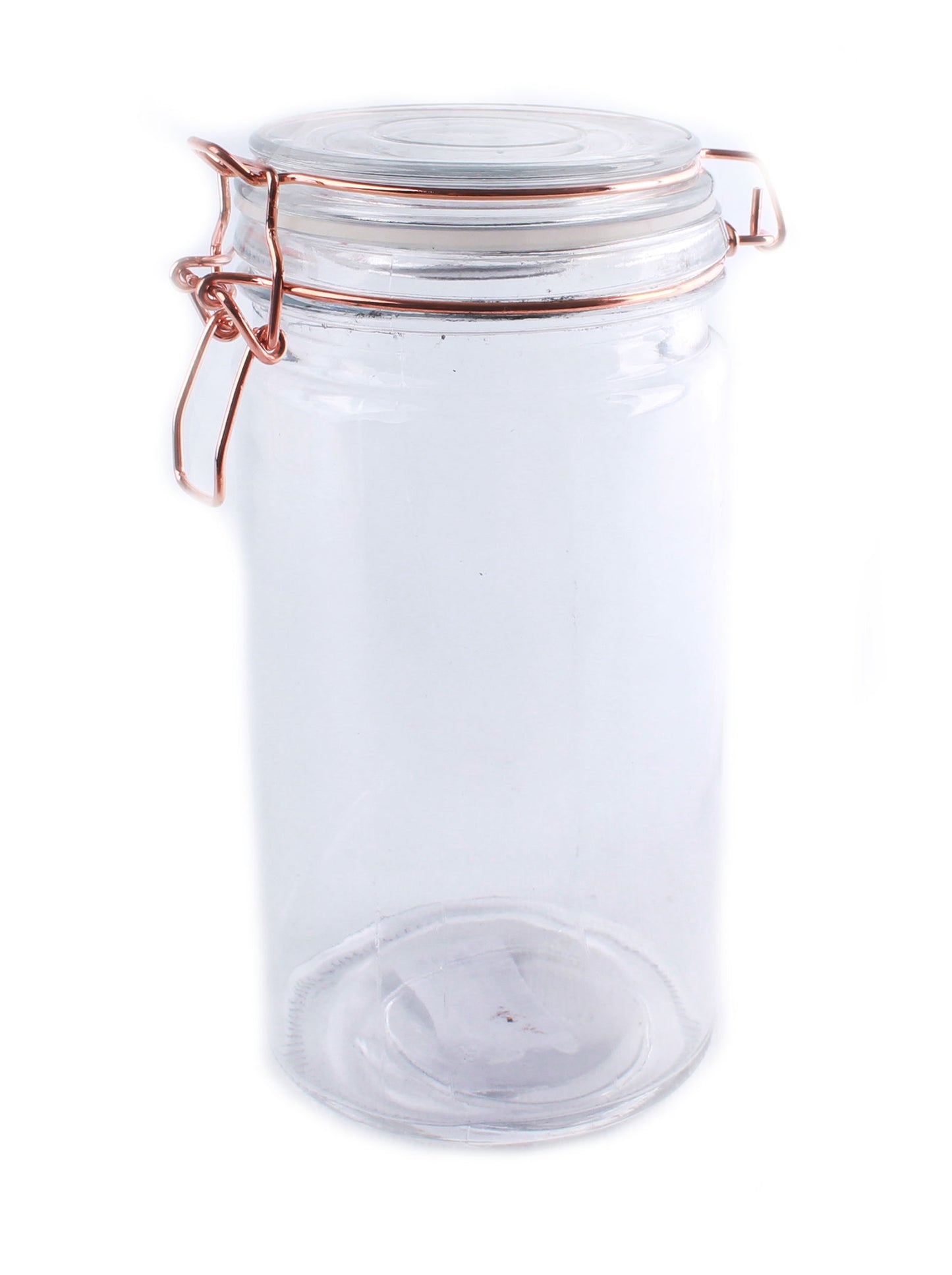 Glass Storage Jar with Copper Wire Fastening Ideal for Kitchen Organization