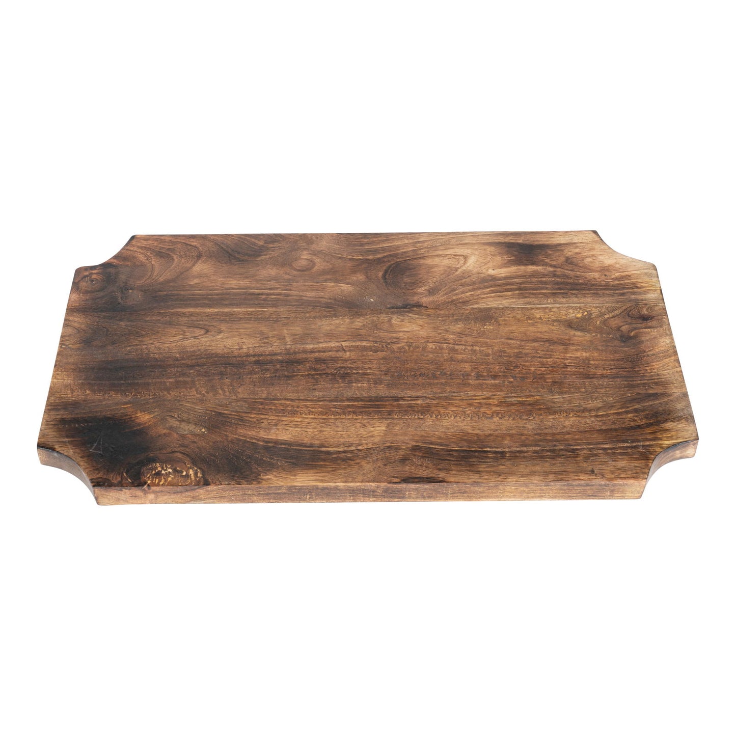 39cm Wooden Distressed Chopping Board with Legs for Kitchen & Cooking