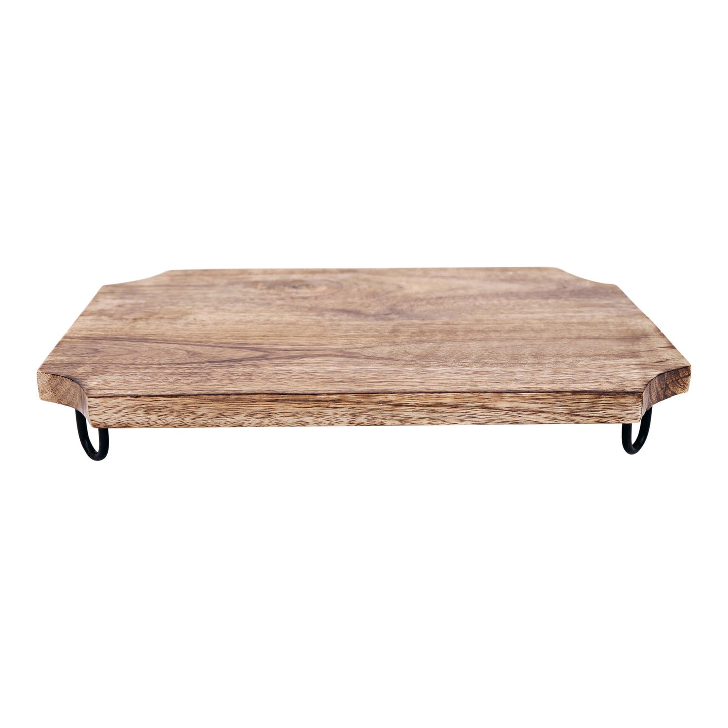 39cm Wooden Distressed Chopping Board with Legs for Kitchen & Cooking