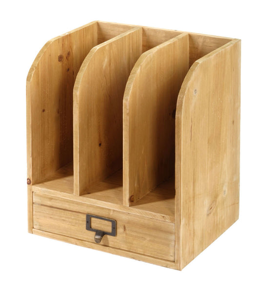 Wooden Storage Files with Drawer - Organize Your Office (30x23x35 cm)