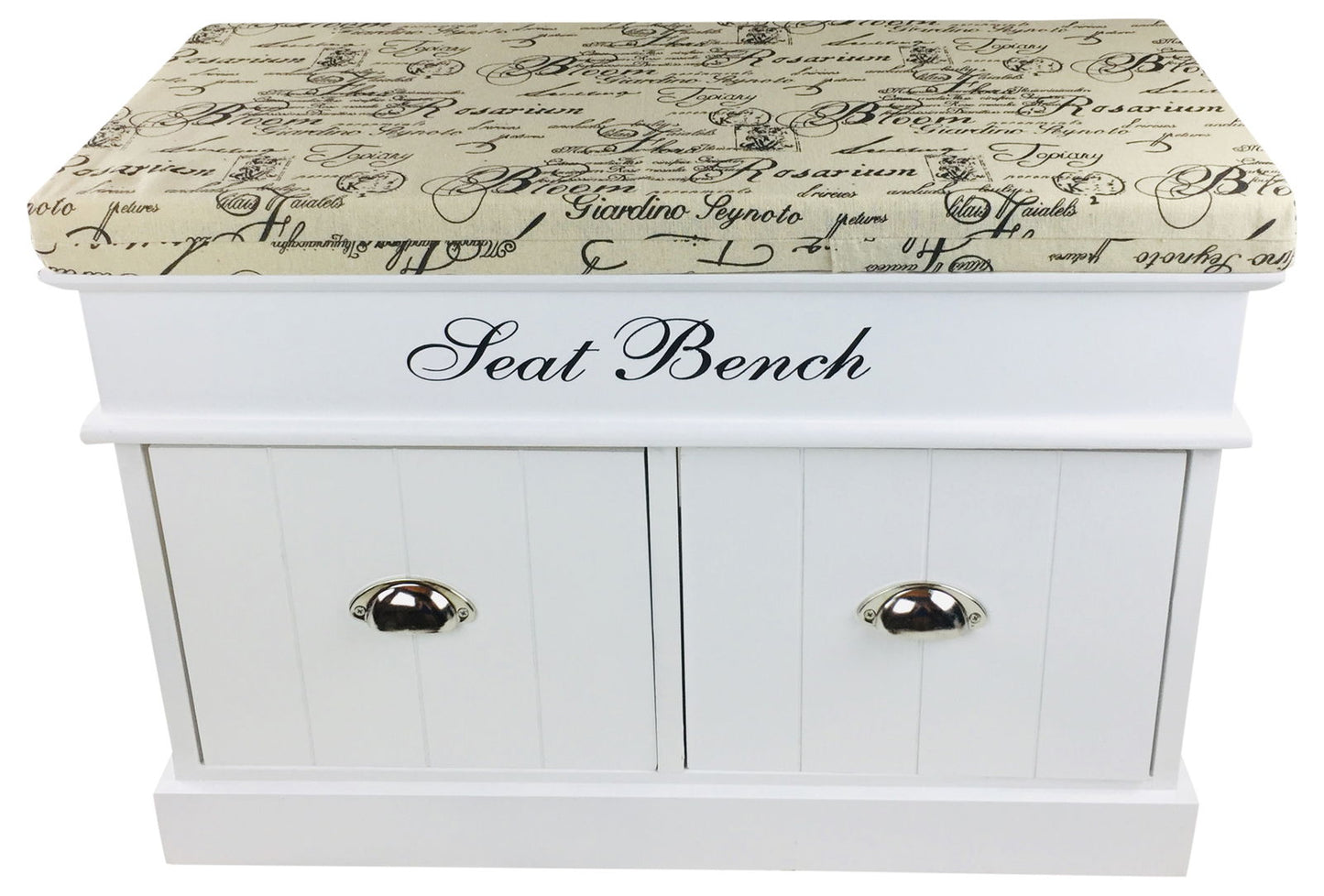 70cm White Seat Bench with 2 Drawers & Lid Stylish Storage Solution
