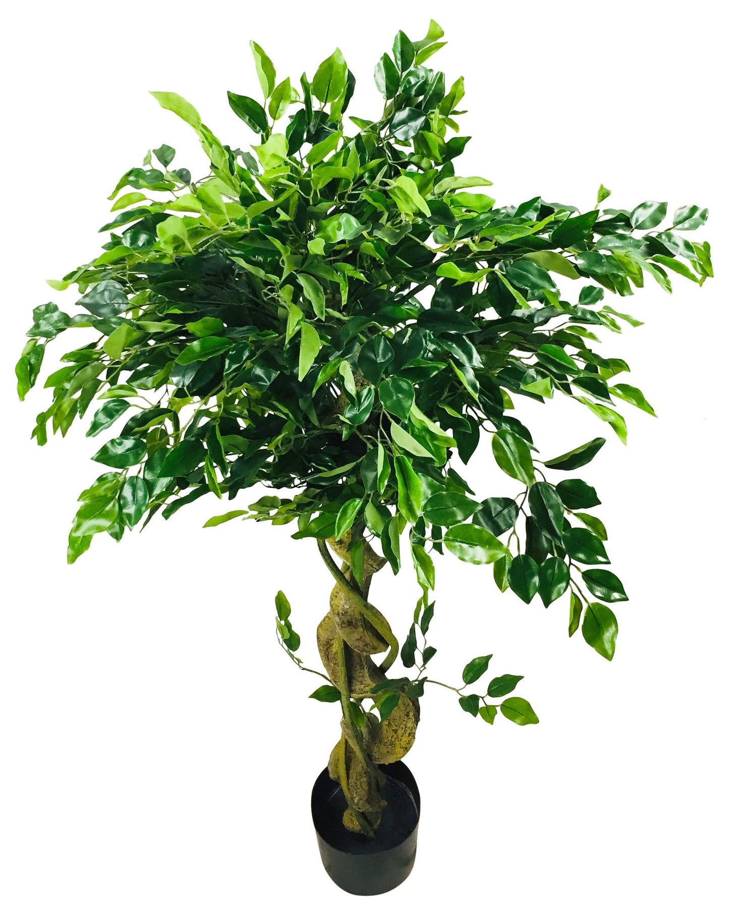 Artificial Ficus Tree Twisted Trunk 137cm Realistic Indoor Plant