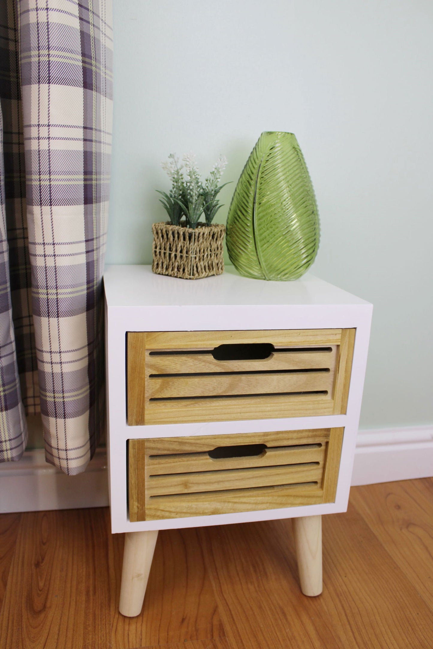 Compact 2 Drawer Storage Unit with Removable Legs Ideal for Organizing