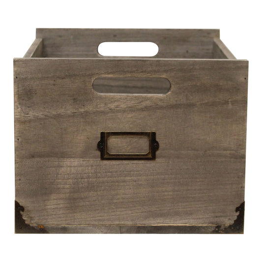 Wooden Office Storage Box Stylish Organizer 26x32x20cm Ideal for Home & Office