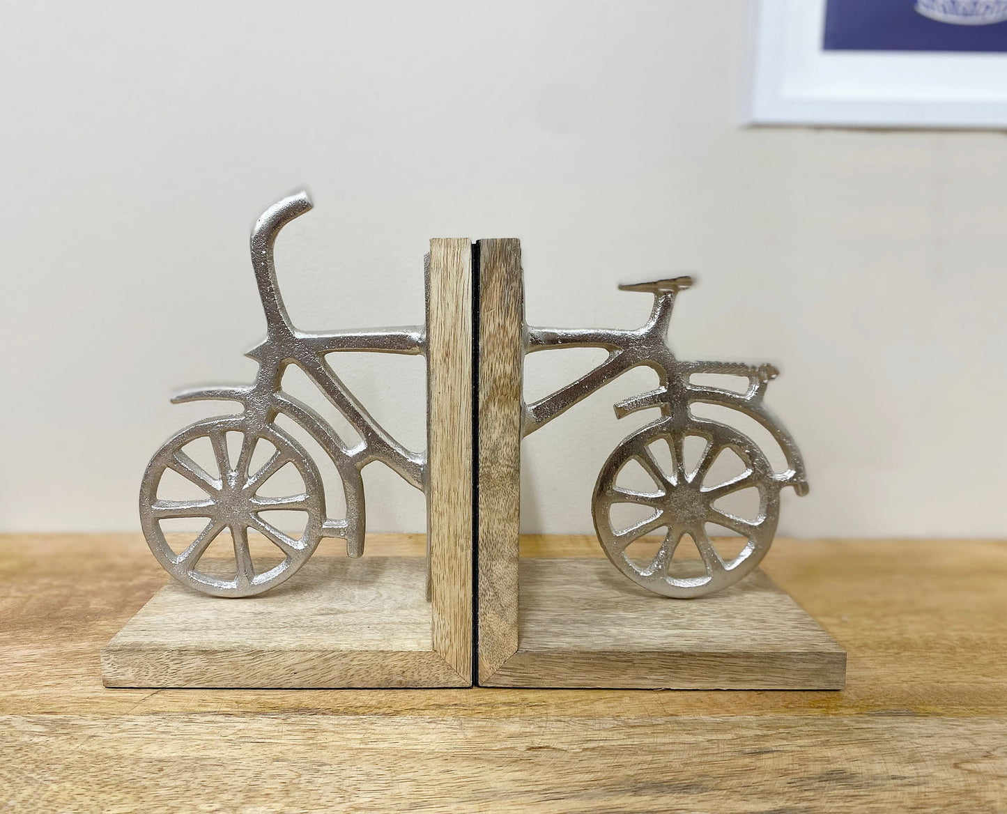 Set of Two Decorative Bicycle Bookends - Perfect Gift for Cyclists
