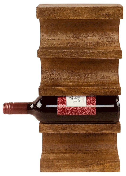 Stylish Wall Mounted Wooden Wine Rack for Home Decor and Storage