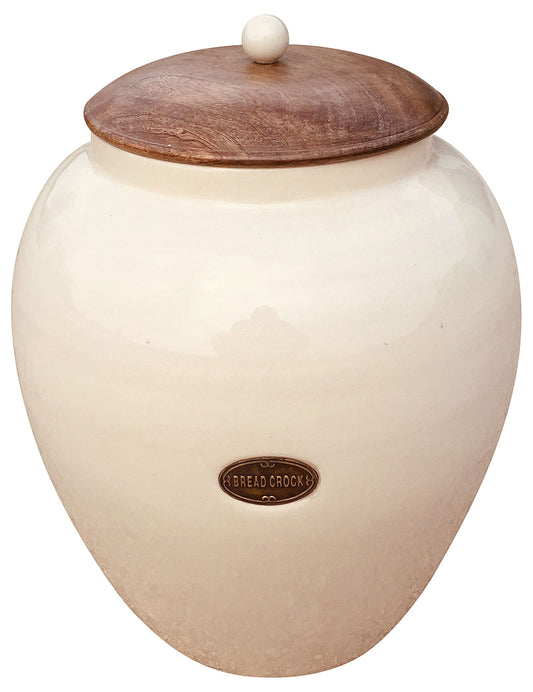 Cream Ceramic Bread Bin Stylish Kitchen Storage Perfect for Fresh Bread