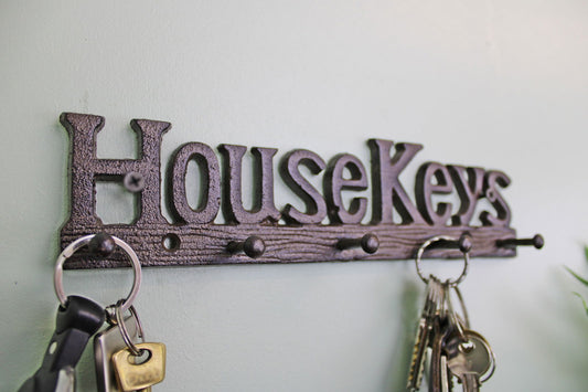 Rustic Cast Iron Wall Hooks for House Keys Vintage Home Decor Key Holder