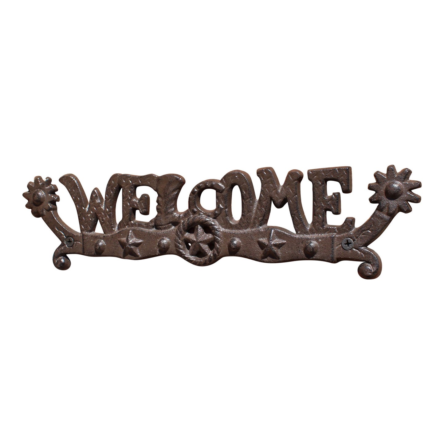 Rustic Cast Iron Welcome Sign Decorative Home Decor Vintage Style