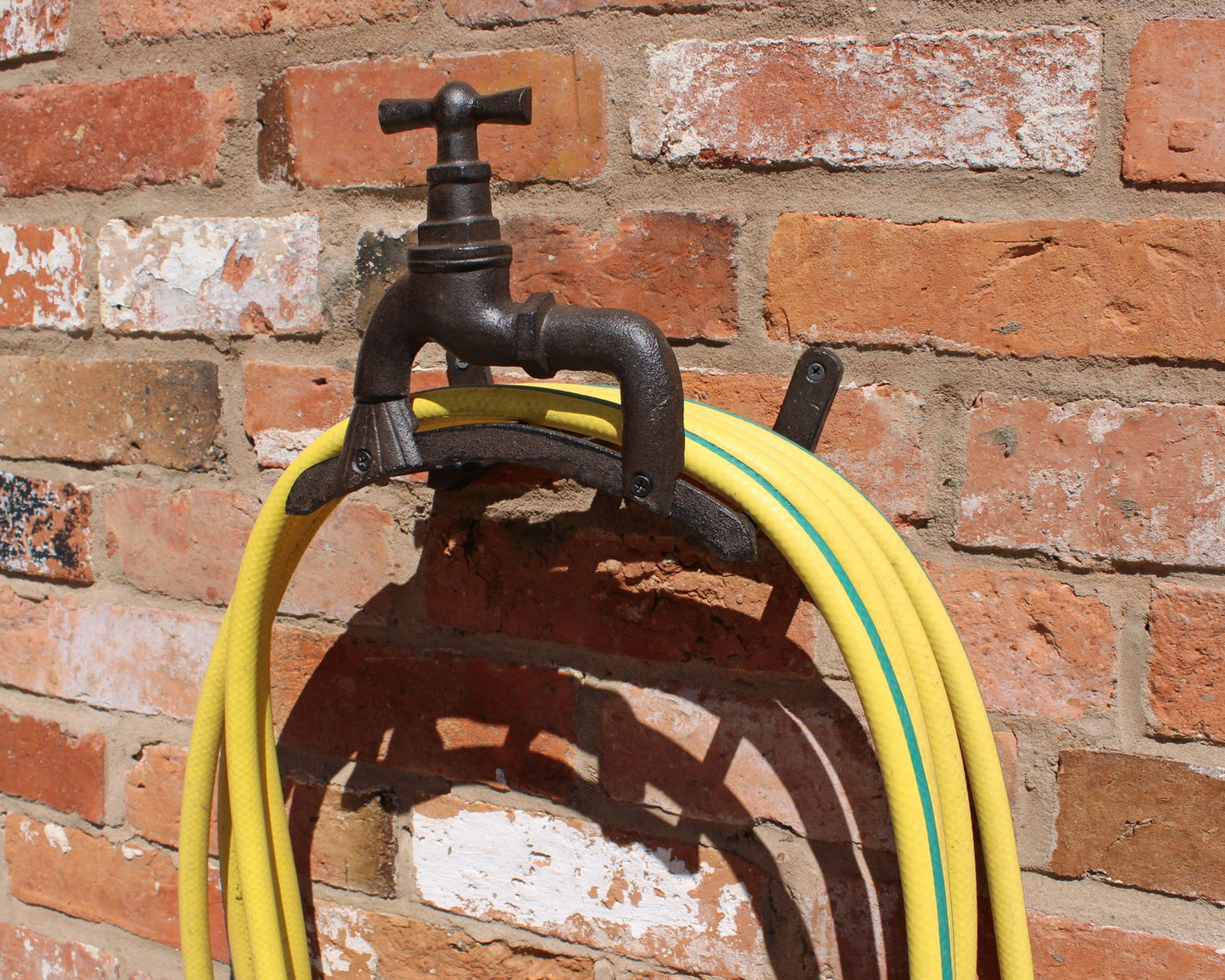 Rustic Cast Iron Wall Mounted Hose Holder Garden Hose Storage