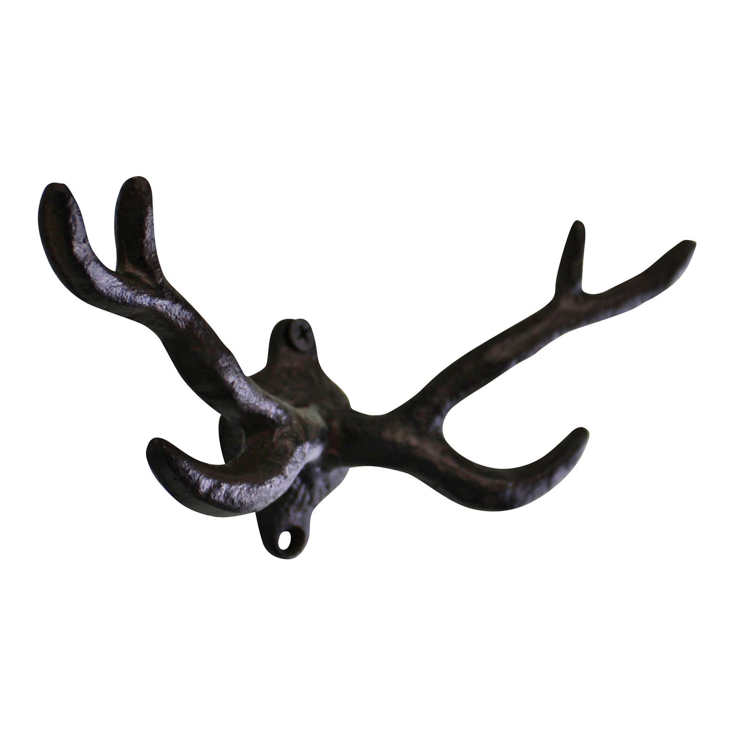 Rustic Cast Iron Wall Hooks Stag Antler Design Small Size Home Decor