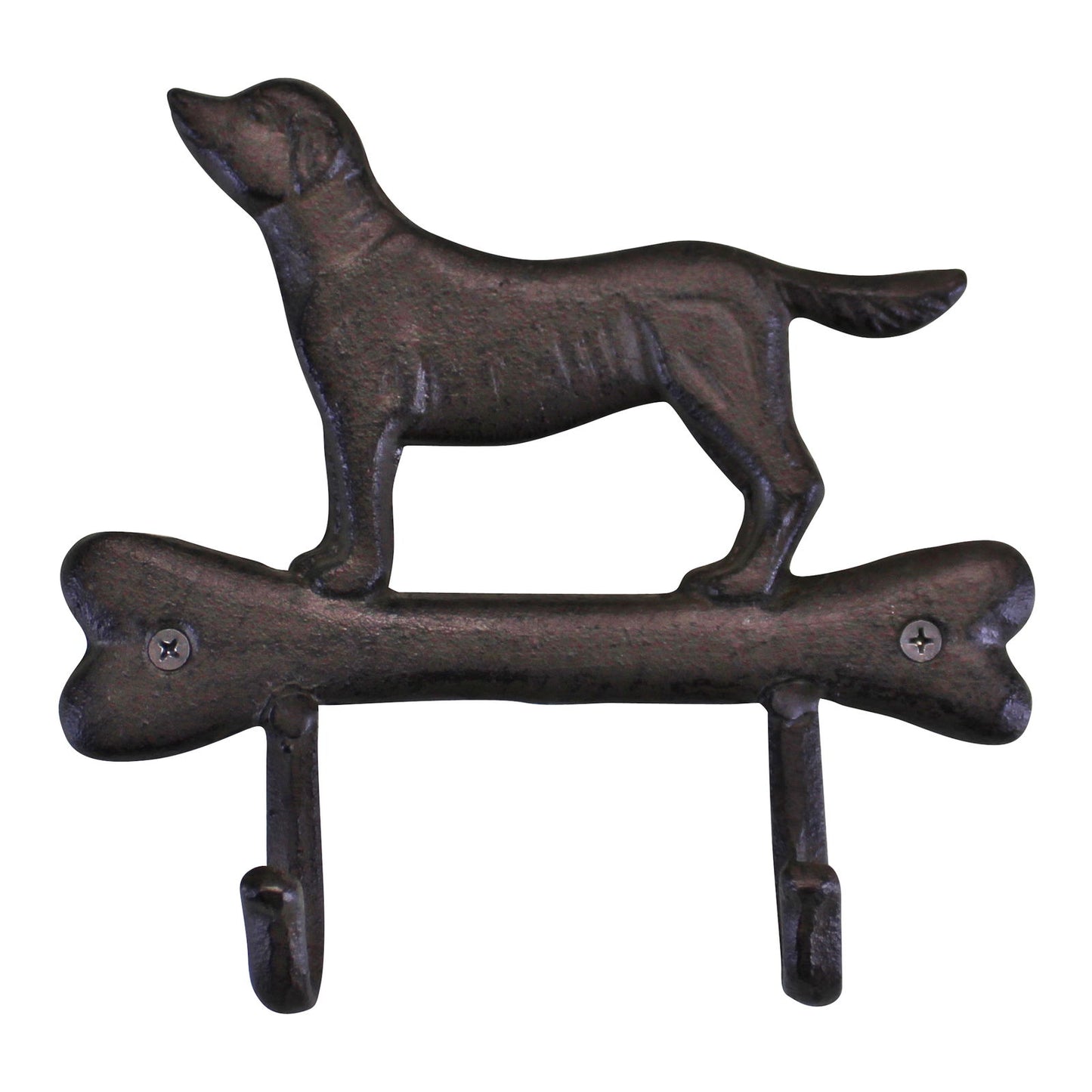 Rustic Cast Iron Wall Hooks Gun Dog Design Set of 2 Hooks Perfect for Home