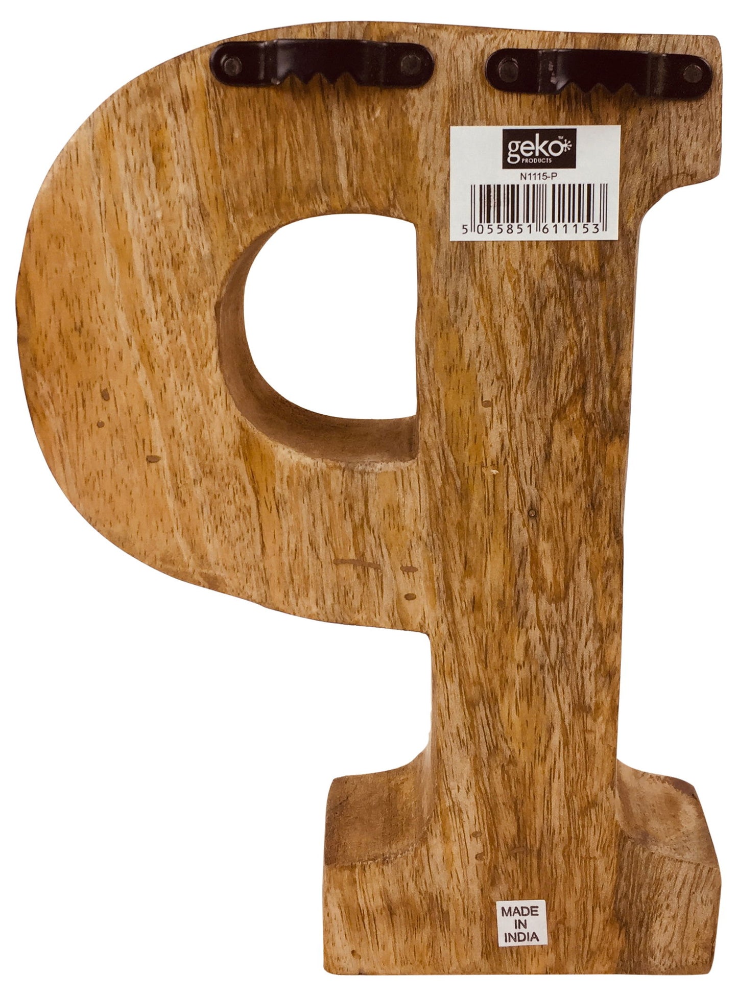 Hand Carved Wooden Embossed Letter P Unique Home Decor Personalized Gift