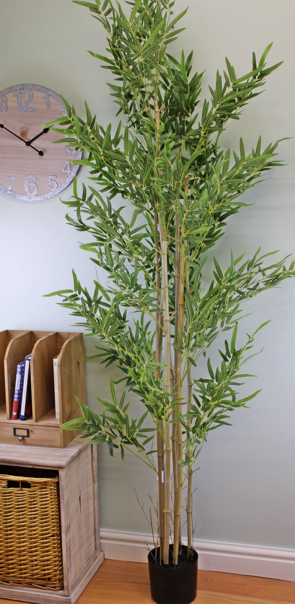 Artificial Bamboo Tree - 7 Realistic Stems, 200cm Tall for Home Decor