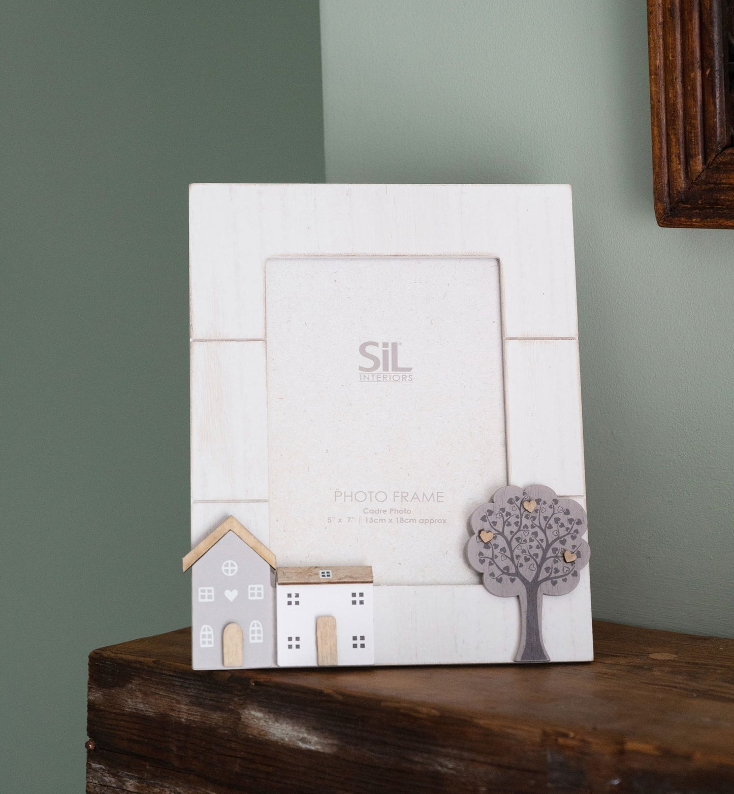 Wooden Photo Frame for 5x7 Pictures Rustic Decor for Home & Office