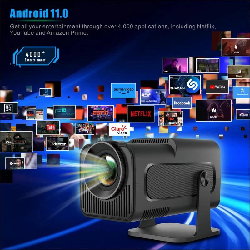 4K Projector Android 5G WIFI Mini Bluetooth Office Home Theatre HDMI USB
