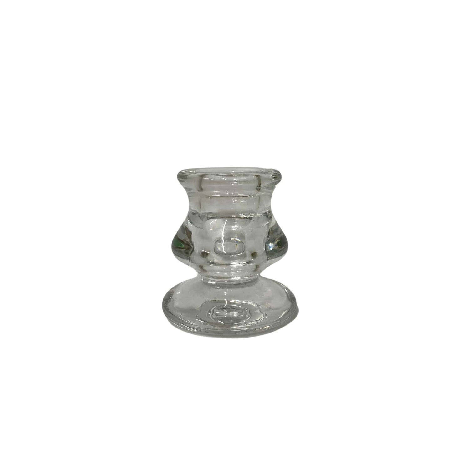 Clear Glass Candle Holder 6cm Decorative Home Accent for Candles & Centerpieces