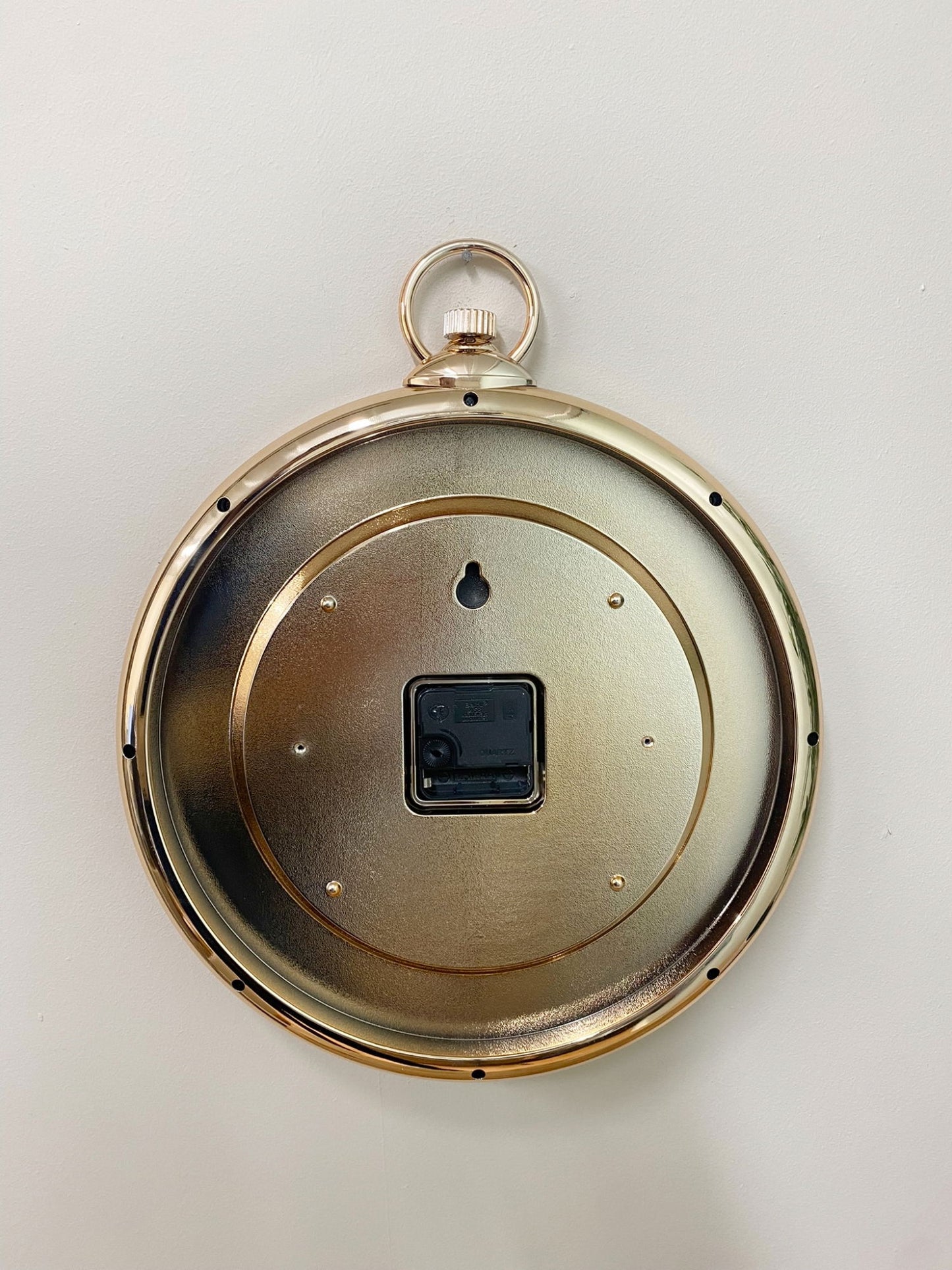 42cm Round Copper Wall Clock - Stylish Home Decor for Living Room