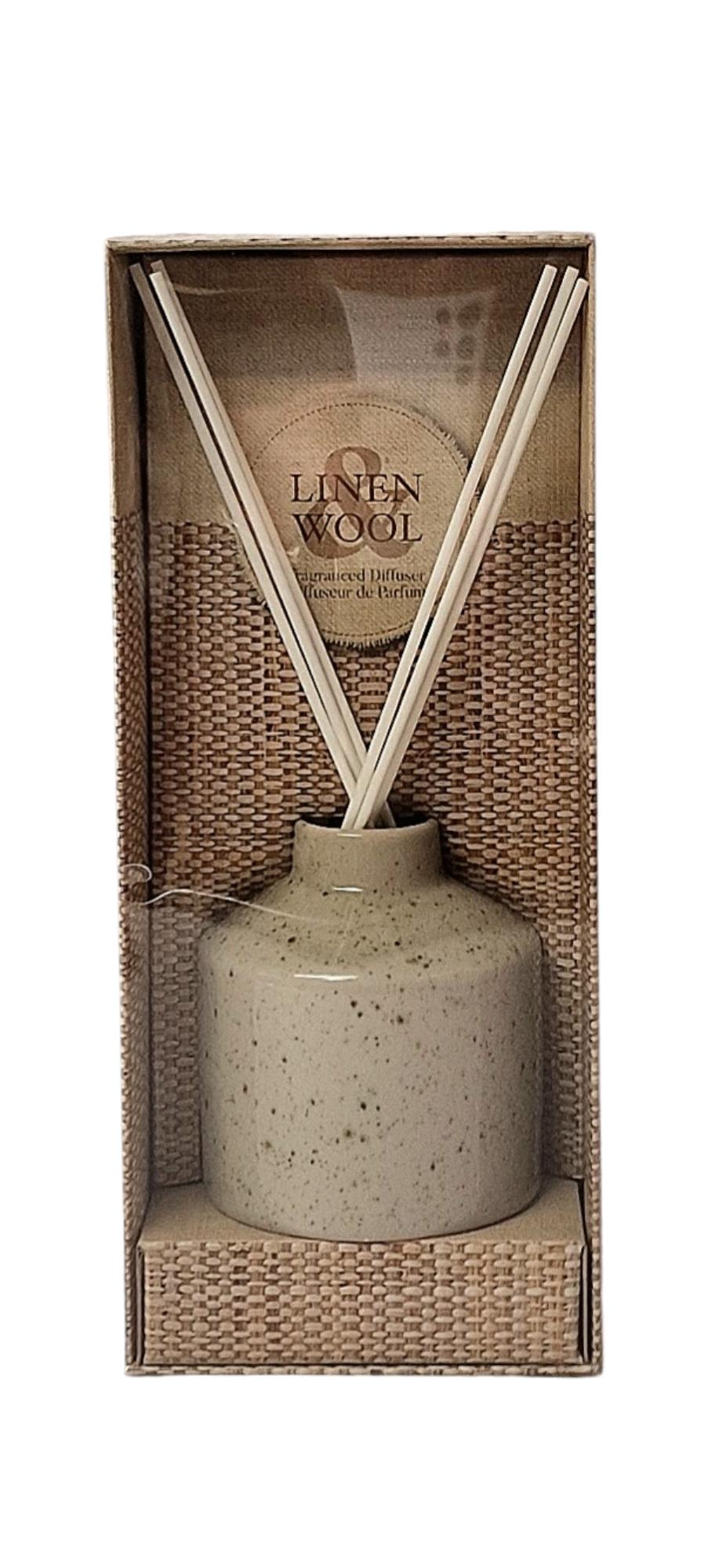 Ceramic Diffuser Linen Wool Scented Oil 100ml Aromatherapy Home Fragrance