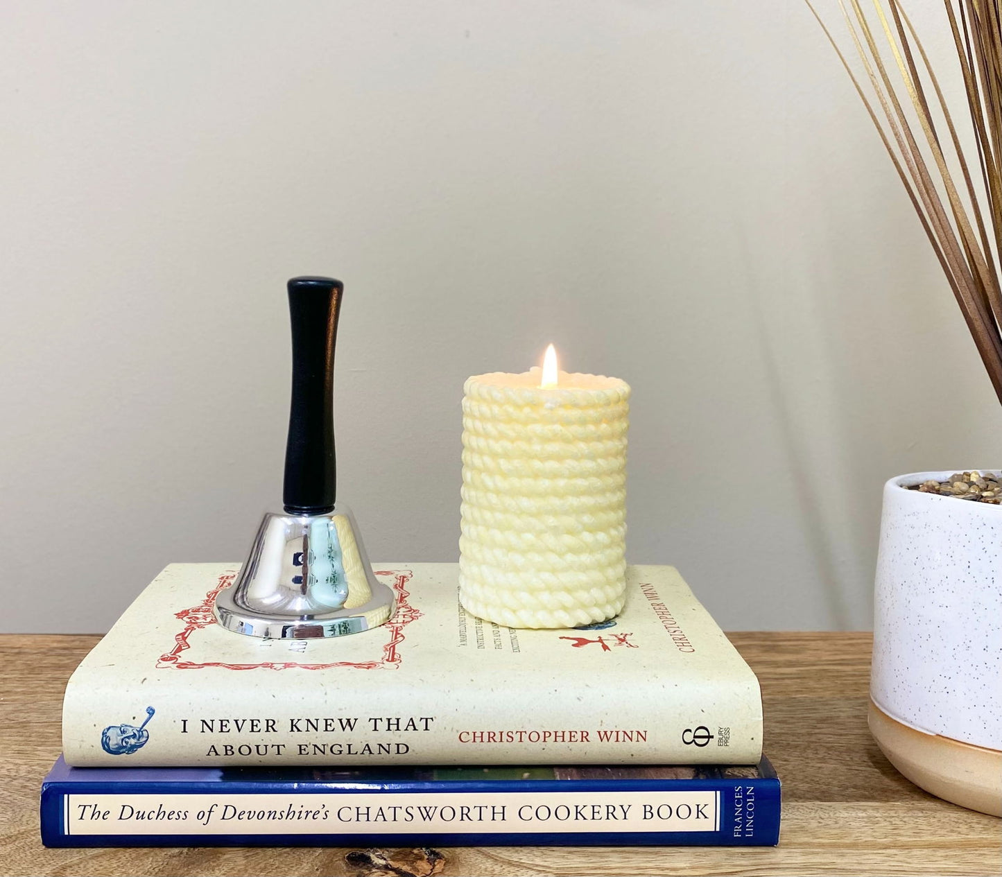 Classic Black & Silver Hand Bell Decorative Home Accent Perfect for Collectors