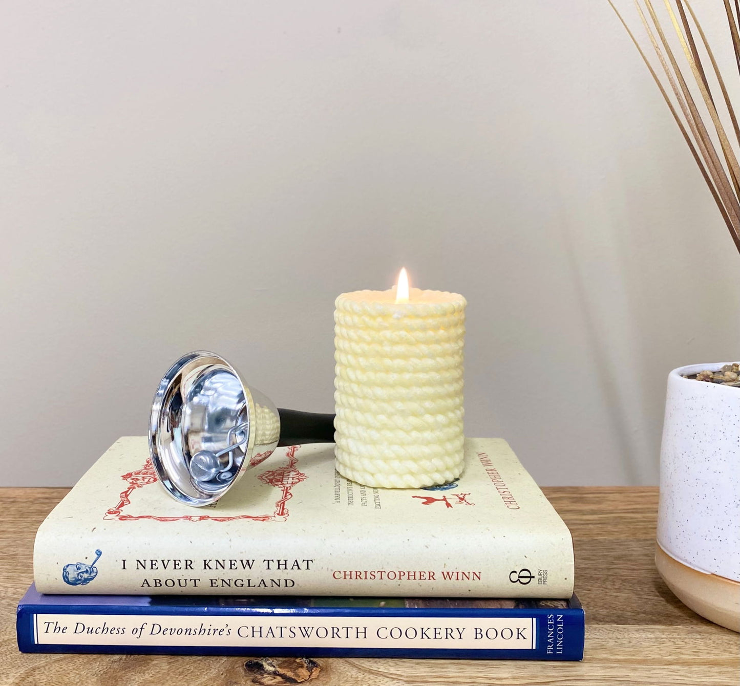 Classic Black & Silver Hand Bell Decorative Home Accent Perfect for Collectors