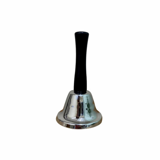 Classic Black & Silver Hand Bell Decorative Home Accent Perfect for Collectors