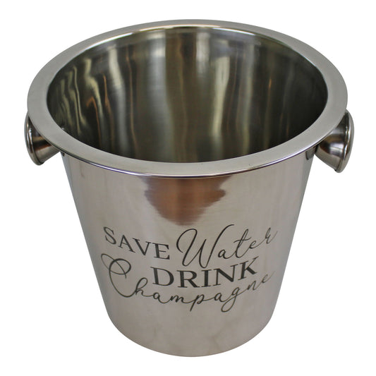 Stainless Steel Champagne Bucket with Handles - Elegant Wine Chiller for Events