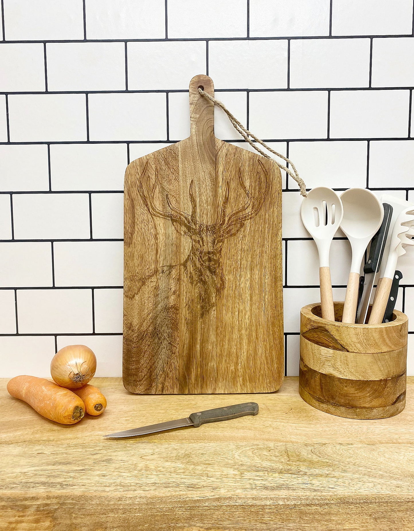 Personalized Engraved Stag Chopping Board Unique Gift for Home Chefs