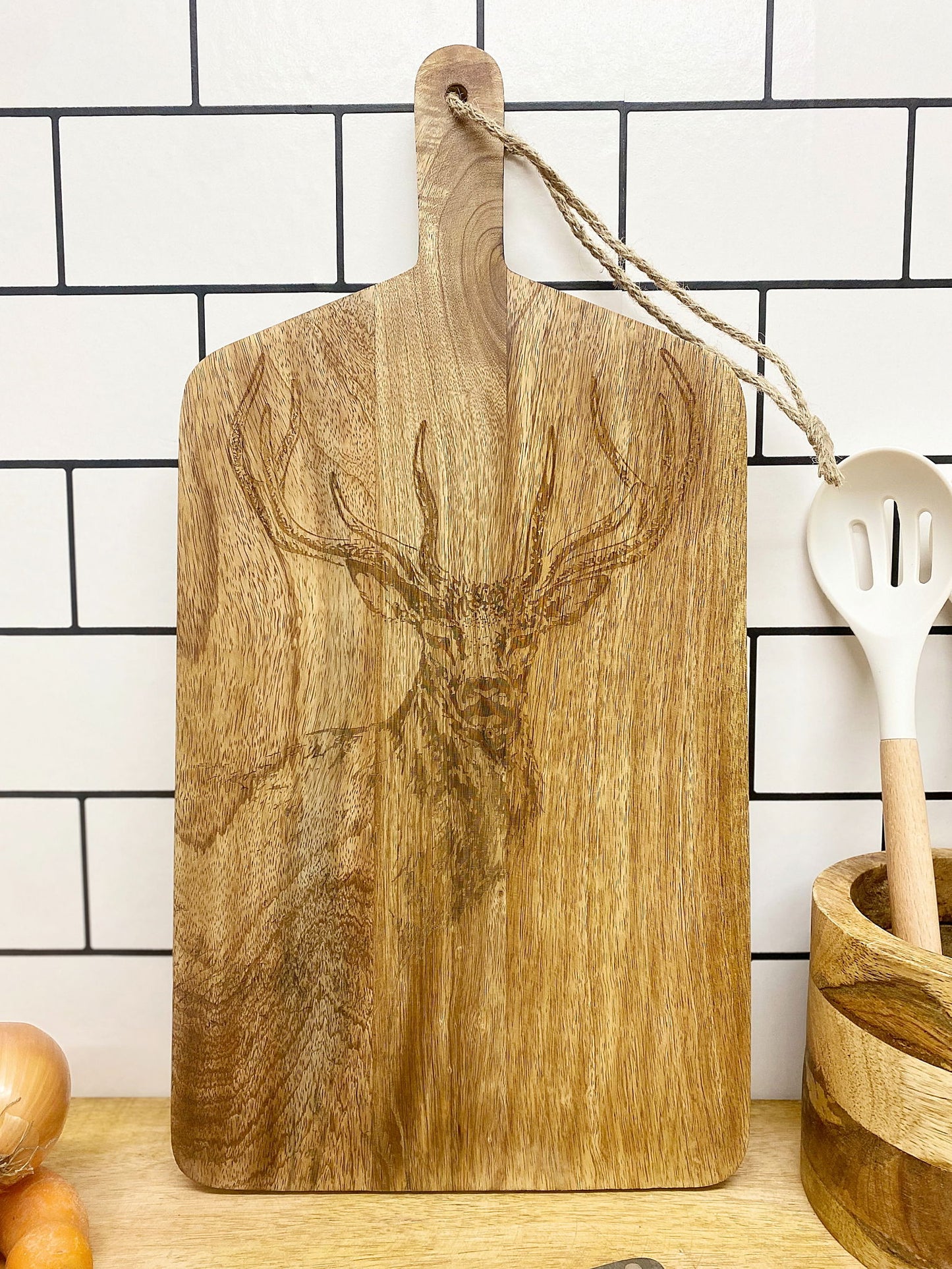 Personalized Engraved Stag Chopping Board Unique Gift for Home Chefs