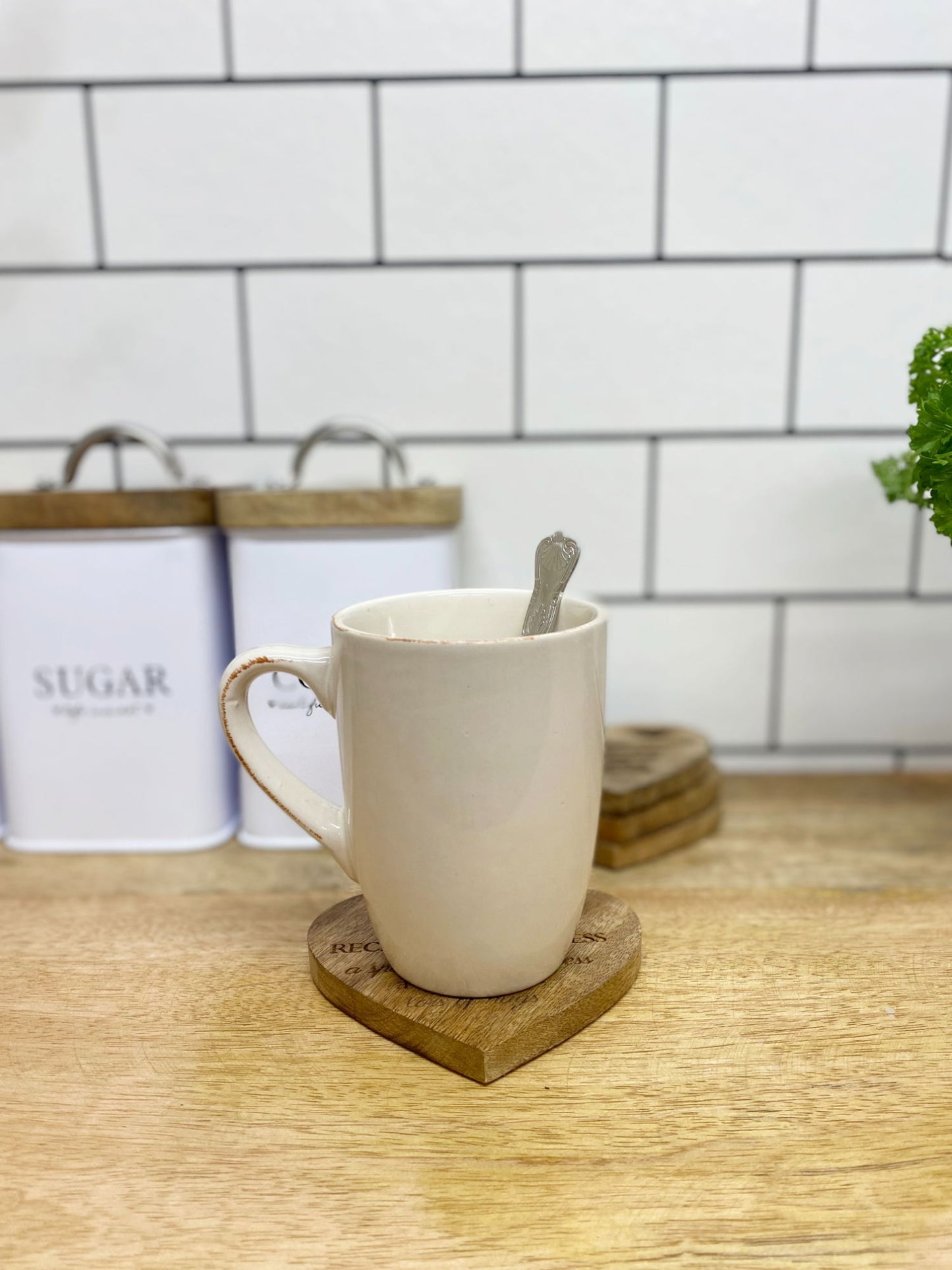 4 Wooden Heart Coasters for Home Decor, Gifts, and Weddings