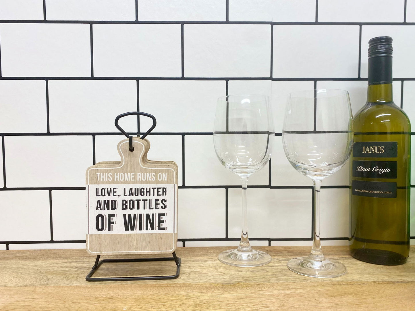 Set of 6 Wine Coasters with Metal Stand for Home Bar Decor